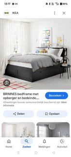 2-persoonsbed, Huis en Inrichting, Ophalen, Gebruikt, Bruin, Tweepersoons