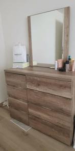 Commode met spiegel, 100 tot 150 cm, Zo goed als nieuw, 3 of 4 laden, 25 tot 50 cm