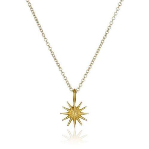 Wens ster goudkleurig aan ketting, op cadeaukaartje, Handtassen en Accessoires, Kettingen, Nieuw, Goud, Ophalen of Verzenden