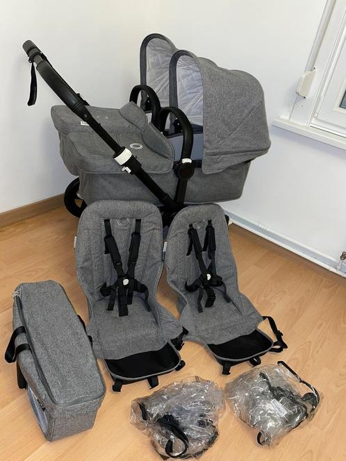 Bugaboo Donkey 3 Twin Duo noir à partir de Melange Grey, Enfants & Bébés, Poussettes & Combinaisons, Comme neuf, Poussette, Bugaboo