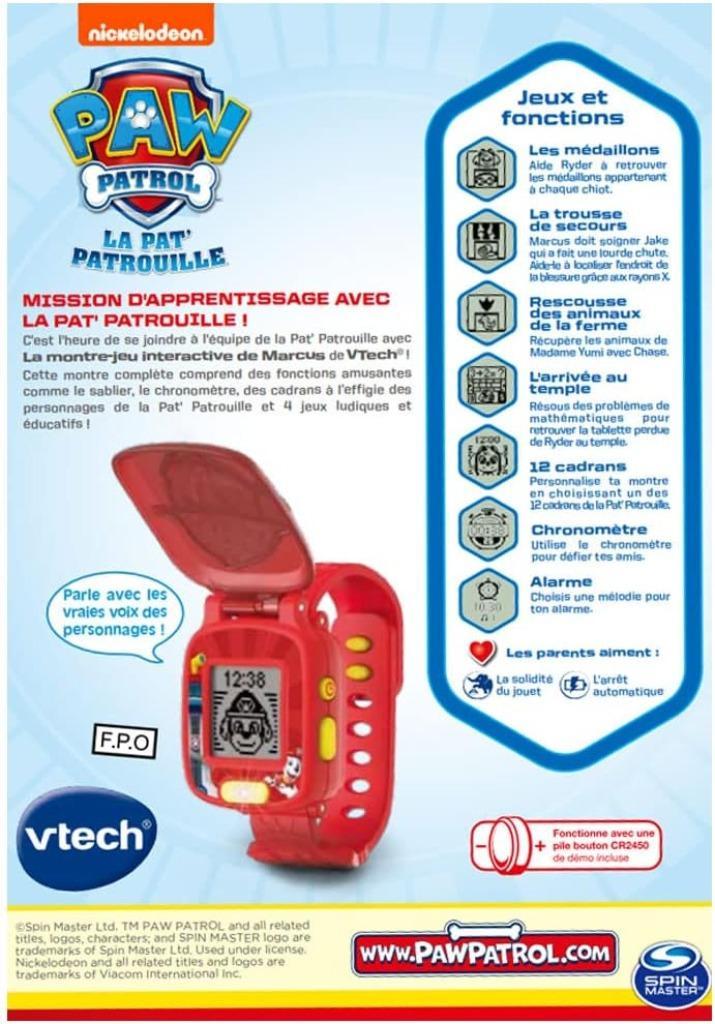 Montre-jeu interactive VTECH Marcus de la Pat Patrouille, Handtassen en Accessoires, Horloges | Kinderen, Zo goed als nieuw, Jongen of Meisje