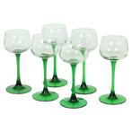 Set Van 6 Vintage Luminarc Elzas Wijnglazen Smalle Voet, Verzamelen, Ophalen of Verzenden, Gebruikt, Overige typen