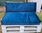 2x Fluwelen loungekussens voor palettenlounge, Tuin en Terras, Tuinbanken, Ophalen, Zo goed als nieuw