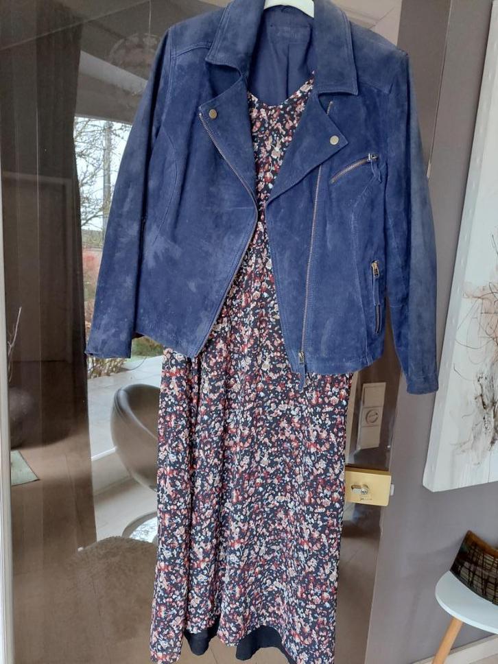 ROBE LONGUE + VESTE, Vêtements | Femmes, Robes, Porté, Taille 42/44 (L), Bleu, Sous le genou, Enlèvement ou Envoi