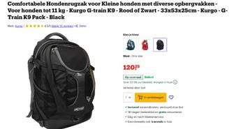 Hondenrugzak beschikbaar voor biedingen