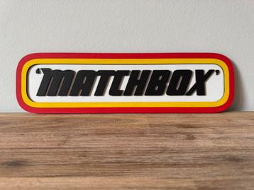 Matchbox logo 40cm uit hout decoratie mancave en kinderkamer beschikbaar voor biedingen