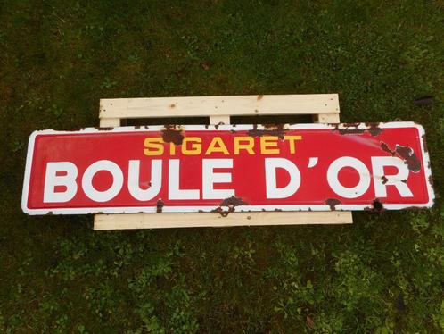 Emaille bord Boule D'or., Verzamelen, Merken en Reclamevoorwerpen, Gebruikt, Reclamebord, Ophalen