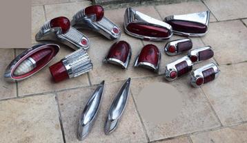 Collectie 14 Amerikaanse vintage deco garage achterlichten beschikbaar voor biedingen