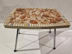 Vintage bijzettafel bloem - schelp motief , plantentafel, Huis en Inrichting, Tafels | Bijzettafels, Minder dan 45 cm, Minder dan 55 cm