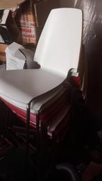 Groot aantal stoelen rood of wit (ikea), Huis en Inrichting, Stoelen, Ophalen, Gebruikt, Rood, Metaal