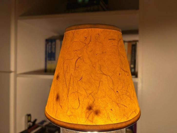 Lampenkap - 2 stuks, Huis en Inrichting, Lampen | Lampenkappen, Gebruikt, Minder dan 25 cm, Rond, Beige, Ophalen