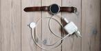 Fossil Men Smartwatch met lederen bandje in cognac kleur, Ophalen, Zo goed als nieuw