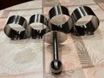 4 rvs kookringen met stamper Kuchenprofi., Ophalen of Verzenden, Gebruikt