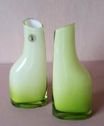 Set groene Också vazen - Scandinavisch design (90s vintage), Ophalen of Verzenden, Minder dan 50 cm, Groen, Glas