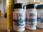 Setje kruidenpotjes melkglas retro, Verzamelen, Glas en Drinkglazen, Ophalen of Verzenden, Zo goed als nieuw, Overige typen