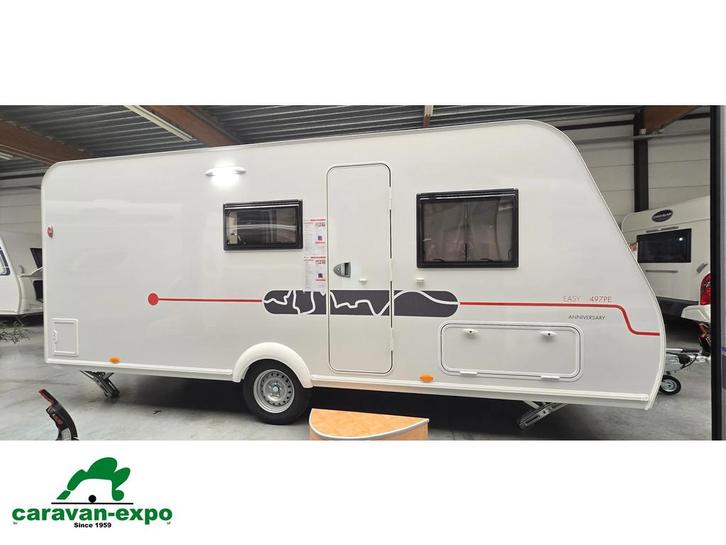 STERCKEMAN 497 PE EASY ANNIVERSARY, Caravanes & Camping, Caravanes, Entreprise, Plus de 6, 1000 - 1250 kg, Sterckeman, 5 à 6 mètres
