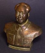 Buste - Statue - Mao Zedong - Chine - Bronze, Antiquités & Art, Enlèvement ou Envoi