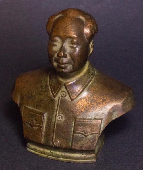 Buste - Beeld - Mao Zedong - China - Brons, Antiek en Kunst, Curiosa en Brocante, Ophalen of Verzenden