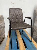 Design Eetkamerstoelen velvet (6), Huis en Inrichting, Stoelen, Ophalen, Zo goed als nieuw, Grijs, Leer