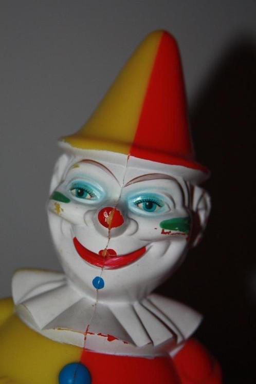 oude Clown tuimelaar rammel, 20 cm hoog ,goede staat, Collections, Rétro, Autres types, Enlèvement ou Envoi