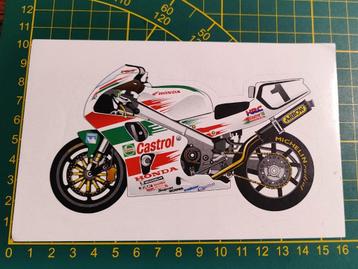 Sticker Castrol moto Honda RC45 RVF750 jaren '90