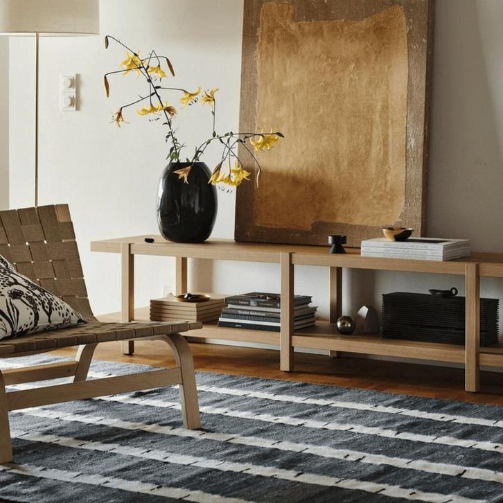 Tapis IKEA Stockholm 2025 – 170x240 cm – Noir, blanc et gris, Maison & Meubles, Ameublement | Tapis & Moquettes, Neuf, 200 cm ou plus