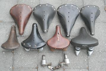 8 x lederen zadels Ideal - Lepper - brooks + gratis dynamo, Fietsen en Brommers, Fietsonderdelen, Ophalen of Verzenden, Zo goed als nieuw