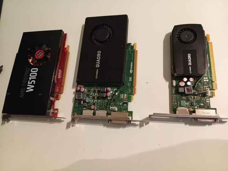 Nvidia Quadro K600 - K2200 - W5100, Computers en Software, Videokaarten, Gebruikt, Nvidia, DisplayPort, DVI, Ophalen of Verzenden