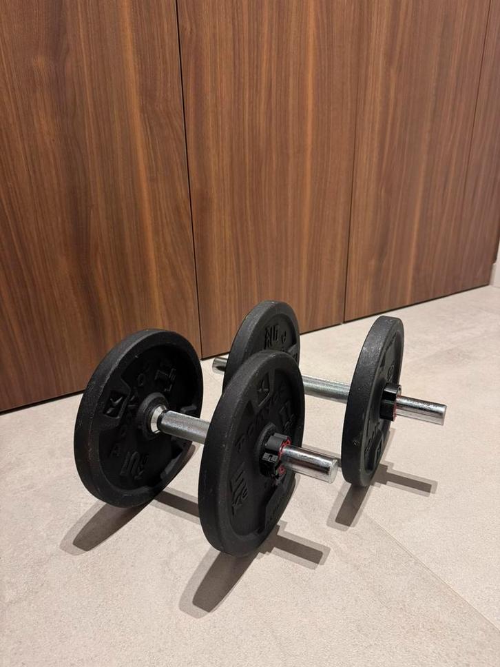 Halters/ barbell/ bench/ gewichten, Sport en Fitness, Fitnessmaterialen, Zo goed als nieuw, Overige typen, Borst, Ophalen