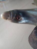 vogel in been op houten statief(vale gier)+koperen zwanen, Antiek en Kunst, Ophalen of Verzenden