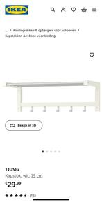 Kapstok / wandkapstok IKEA tjusing, Huis en Inrichting, Woonaccessoires | Kapstokken, Zo goed als nieuw, Minder dan 100 cm, Hout