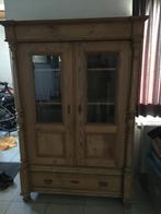 Vitrinekast in grenenhout, Antiek en Kunst, Ophalen