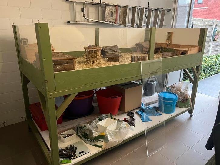 Caviahok, Dieren en Toebehoren, Knaagdieren en Konijnen | Hokken en Kooien, Gebruikt, Hok, 90 cm of meer, 110 cm of meer, Cavia