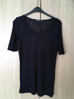 Zwarte transparante t-shirt met korte mouwen - 38/40 - bpc, Kleding | Dames, Zwart, Zo goed als nieuw, Korte mouw, Bpc