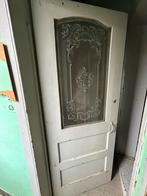 2 authentieke binnendeuren met geëtst glas, Doe-het-zelf en Bouw, Deuren en Vliegenramen, Ophalen, Zo goed als nieuw, Glas, Binnendeur