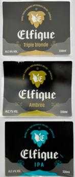 3 Bierviltjes brouwerij Elfique, Collections, Marques de bière, Enlèvement ou Envoi, Neuf, Autres types