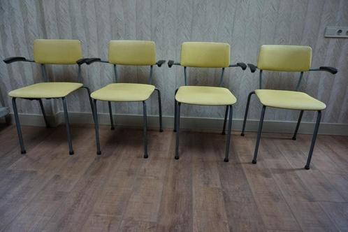 Set van 4 stoelen Friso Kramer voor Ahrend de Cirkel, Huis en Inrichting, Stoelen, Gebruikt, Metaal, Grijs, Ophalen of Verzenden