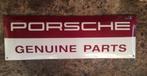 Porsche genuine parts / ersatzteile emaillen reclame bord, Ophalen of Verzenden, Gebruikt, Reclamebord