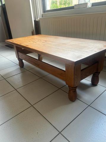 Table basse en bois massif, 130x60cm