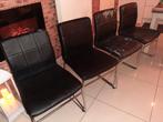 4 stoelen gratis, Vier, Gebruikt, Leer, Zwart