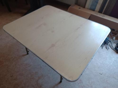 Campingtafel met verstelbare poten, Caravans en Kamperen, Kampeermeubelen, Gebruikt, Campingtafel, Ophalen