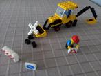 Legoland Backhoe (graafmachine) 6686 met 2 minifigs, Complete set, Ophalen of Verzenden, Lego, Zo goed als nieuw