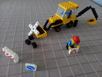 Legoland Backhoe (graafmachine) 6686 met 2 minifigs, Enlèvement ou Envoi, Comme neuf, Ensemble complet, Lego