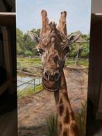 Handgeschilderd schilderij giraf 40/80 cm, Ophalen