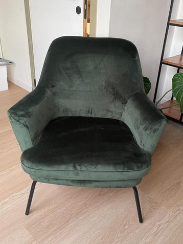 Fauteuil zetel donkergroen Forest green Velvet beschikbaar voor biedingen