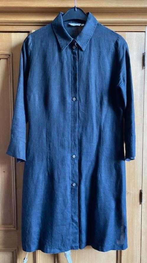 Robe en lin noire "Pauline B" T38, Kleding | Dames, Jurken, Zo goed als nieuw, Maat 38/40 (M), Zwart, Ophalen of Verzenden