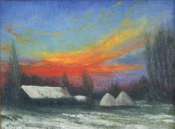 Jos Depypere (1949): Winterlandschap 1984 (O/D, 54 x 44 cm) beschikbaar voor biedingen