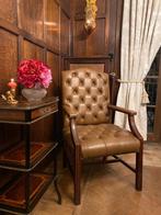 Très beau fauteuil cuir véritable style Chesterfield ét.neuf, Antiquités & Art, Enlèvement