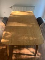 Tafel + 2 stoelen – modern en stevig, Huis en Inrichting, Ophalen, Eikenhout, Zo goed als nieuw, Vier personen