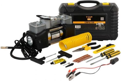Draagbare compressor 12 Volt + bandenreparatieset Top gear, Auto-onderdelen, Banden en Velgen, Band(en), Ophalen of Verzenden